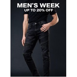 Black Biker Panel Jeans