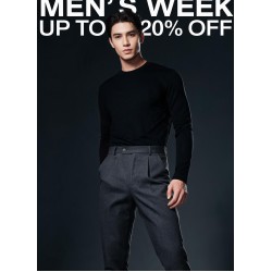 Charcoal Pinch Front Trouser