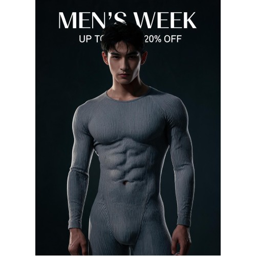 Grey Ribbed Bodysuit