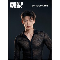 Black Sheer Mesh Club Shirt