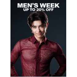 Burgundy Sheer Mesh Club Shirt