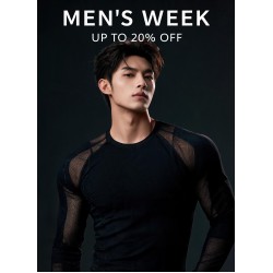 Black Mesh Panel Long Sleeve