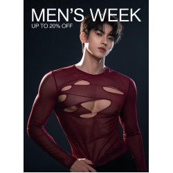 Burgundy Sheer Longline Cutout